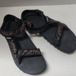 Teva Black and Brown Patterned Sandals